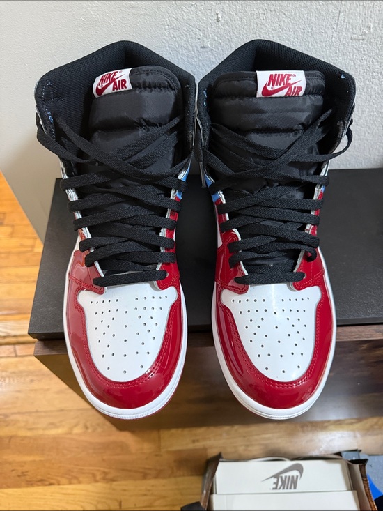 Jordan Other - Jordan Men's High-Top Sneakers in White, Red & Black